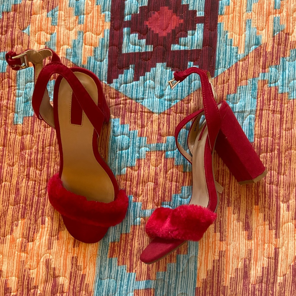 Fuzzy Red Heels